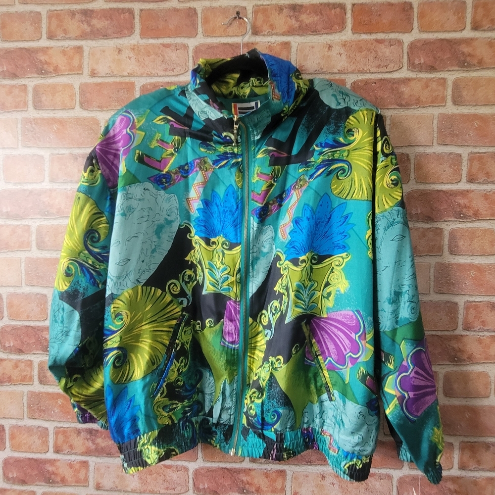 NWT Vintage EVR Silk Lightweight Bomber Jacket XL/XL